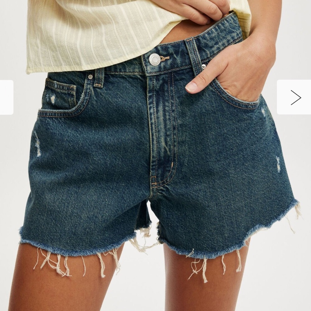 Cotton On Women's Blue Denim Shorts Size 8/ Waist 30
